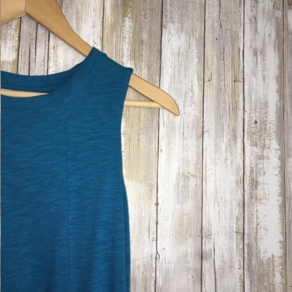 J. Jill Blue Sleeveless Dress With Pockets - Picture 2 of 4